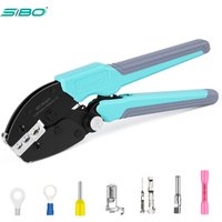 Professional Wire Crimping Tools Electrician Crimper for Ferrule Open Barrel MC4 Solar Insulated Heat Shrink Flag Bare Terminals