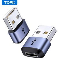 TOPK AT13 Type C vers USB femelle vers mâle chargeur câble de données PD vers connecteur port USB-C convertisseur de téléphone portable