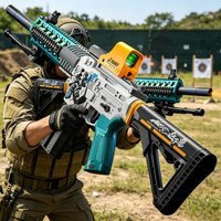 M416 Soft Bullets Toy Gun with 120 Bullets Continuous Firing Foam Dart Suitable for Outdoor Shooting Games Christmas Gifts