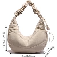 Cool Nylon Pleated Hand Bag Korean Style Portable INS Shoulder Bag Luxury Crossbody Bag Fashion Underarm Bag Women