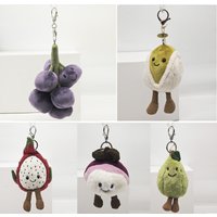 2026 New Cartoon Fun Bestselling Fruit Plush Toy Pendant-Grape Avocado Pear Dragon Fruit Plush Toy-Home Decor Children's Gift