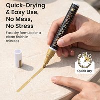 Waterproof Quick Dry Stone Touch Up Paint Marker Pen Tombstone Monument Letter Restoration Marker for Refill Faded Inscriptions