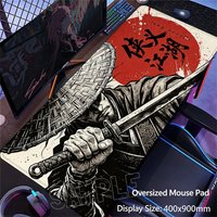 Ink Samurai Design Mouse Pad Desk Mat Non-Slip Stitched Edge for Computer PC Gaming Keyboard Mouse Office Gamer Desk Accessories