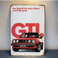 Golf Mk1 Car Metal Poster Sign 20x30cm