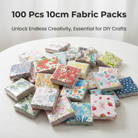 50/100pcs-10*10cm/3.9*3.9in Small Pieces of Twill Fabric for Sewing DIY, Quilt Cover Patchwork Fabric Set