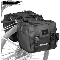Rhinowalk Bike Pannier Bag 22/40/50L Waterproof Bicycle Double Side Saddlebag With Inner Support Plate Expandable Storage Strap