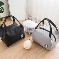 New Minimalist and Portable Baby Lunch Bag Insulated Bag Insulated Food Picnic Bag Soft Children's Tote Bag Oxford Cloth Bag