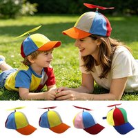 Fashion Rainbow Baseball Cap Funny Helicopter Propeller Adventure Dad Hat Bamboo Dragonfly Snapback Hat Boys Girls