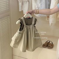 Kinder-Sets für den Schulanfang Mädchen Sommer-Set Neues Süßes Große Kinder Oberteil und Hose 2-teilig