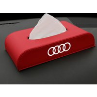 New 3D Leather Tissue Box Drawer Desktop Kitchen Napkin Storage Boxes For Audi Sline A1 A3 A4 A5 A6 A7 A8 Q2 Q3 Quattro Q5 Q7 Q8