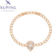 Xuping Jewelry New Arrival Fashion Simple 19cm Charm Style Bracelet for Women Girl with Gold Color A00916638