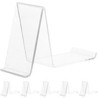 6Pcs Transparent Shoe Rack Clear Acrylic Display Stand Single High Heel Organizer Retail Store Show Shelf Shoe Rack