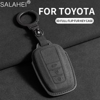 Car Key Case Cover Shell Fob For Toyota Corolla 2022 Prius Camry CHR C-HR RAV4 Altis Land Cruiser Prado Protect Keys Accessories