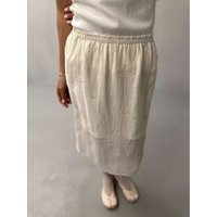 High Quality MAISONSTAFF26 Summer Fashion Floral Embroidery Straight Cut Midi Skirt Women's Half Skirt Non Deformable