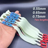 Thickened Golden Flat Rubber Band Powerful Outdoor Traditional Slingshot Towing Rubber Band 0.55/0.65/0.75mm Thickness