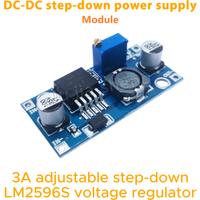 1-10 (pcs) LM2596 DC-DC adjustable step-down power supply module 3A adjustable step-down module regulator 24V to 12V 5V 3V