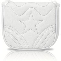 Golf Putter Head Cover - Heavy-Duty Protective Head Protector with White Star Design, Scratch & Impact Resistant