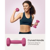 SONGMICS Dumbbells Set, 9 kg PVC Coated Iron Weights with Stand, Set of 6 image 4