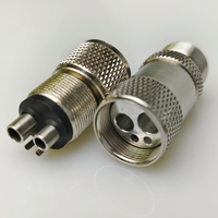 Dental High Speed Handpiece Adapter 4 Hole to 2 Hole Air Turbine Connector for Dental Air Motor Moto
