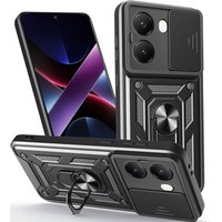 For Mi Poco X7 Pro 5G Slide Camera Lens Protector Armor Case For Mi Poco X7 5G Military Grade Bumpers Ring Cover