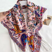 New 90*90cm fashion Silk Scarf Scarftop Headwraps Women Vintage Four Seasons Hair Scarve Hijab Foulard Bandana Femme Headscarf