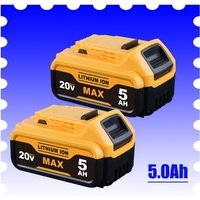 qw1-Pack/2-Pack Compatible for 20V Max Battery Replacement Suitable for DCB200 DCB201 DCB203 DCB206 DCB180 DCB204 DCD/DCF/DCG Series Cordless Power Tools, Lithium-Ion Battery for Drills, Saws,