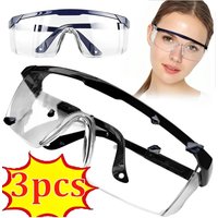 AliExpress NONE 3Pcs Anti-Splash Work Safety Glasses Eye Protecting Lab Goggles Protective Industrial Wind Dust Proof Goggles Cycling Glasses