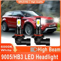 1Pair LED Headlight High Beam 9005/HB3 Bright White 6000K For Range Rover Evoque 2011 2012 2013 2014 2015 2016 Plug and Play