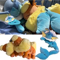 Sleeping Vaporeon Flareon Large Plush Toys Aquali Doll Cute Pokemon Eevee Collection Glaceon Leafeon Sylveon Stuffed Plushie Toy