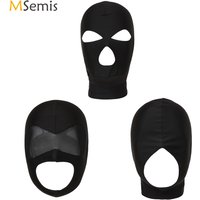Unisex Nylon Face Mask Breathable Cloth Open Mouth Eye Glued Head Cover Couples Women Men Face Mask Hood for Role Play Costume
