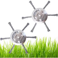 1Pc Weed Brush Head Steel Wire Wheel Grass Trimmer Head Removal Moss Rust Lawn Mower Grass Brush Disc Weed Brush Trimmer Heads