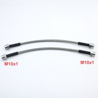1Pair M10x1 Swivel Female AN3 Stainless Braided Universal Brake Hose Clutch Oil Line Tube Assy For Racing Cars ATV UTV