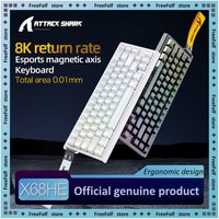 Attack Shark X68HE Magnetic Switch Gaming Keyboard, Wired, 0.125ms, 128K Rate, 0.01mm Adjustable Stroke