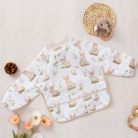Kangobaby #My Soft Life#Waterproof Baby Long Sleeve Feeding Bib Fashion Full Body Cover