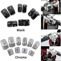 Motorcycle Hand Control Button Switch Housing Caps Handlebar Button Cover For Harley Road King Electra Street Glide 1996-2013
