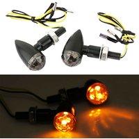AliExpress NONE E mark Black Metal Smoke/Amber Lens LED Bullet Motorcycle Turn Signal Light mini Indicator for Harley Chopper Bobber Street Bike