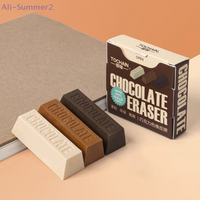 3pcs Chocolate Design Eraser Large Eraser Student Painting Writing Pencil Eraser Stationery School Office Supplies