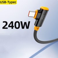 240W Super Flash Charging Data Cable USB To Type C 90° Elbow Data Cable 1M/1.5M/2M/ Fast Charging