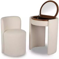 Flip Round Mirror Storage Dresser Set Bedroom Furniture