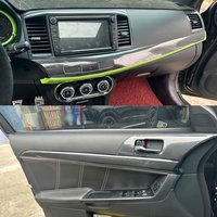 For Mitsubishi Lancer EX 2009-16 Interior Central Control Panel Door Handle Carbon Fiber Stickers Decals Car styling Accessorie