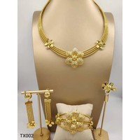 Fashion Jewelry Sets Gold Color Necklace And Earrings For Women 4 Pieces Jewelry Set Ramadan Or Valentine Gift