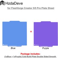 for Creator 5/5Pro Build Plate Dual-Textured and Smooth PEI Plate 256x256MM Cold Plate Gold PEI Spring Steel Flexible Platform
