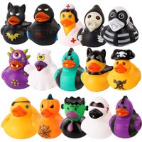 2/6/12 PC Halloween Rubber Ducks Halloween Ducks for Jeeps with Various Halloween Characters Novelty Rubber Duck Toys