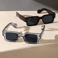 1pc Retro Square Fashion Glasses For Women Men Thick Frame Sun Shades For Party Beach Travel