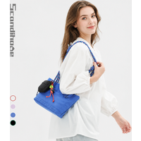 Mini Knot Tote Bag for Women 3L Small Nylon Handbag Waterproof Shoulder Bag Multi-way Crossbody Purse with Partitioned Pockets