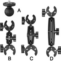 AliExpress NONE Motorcycle Bicycle Double Clip Crab Clamp Bracket Camera Selfie Stick Monopod Mount Handlebar Stand for Insta360 X4 for GoPro 13