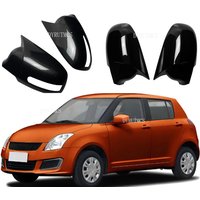Car Rearview Side Mirror Cover Fit For Suzuki Swift 2005-2012 2013 2014 2015 2016 Wing Cap Rear View Case Trim Carbon Fiber