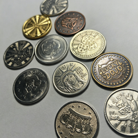 100 Arcade Game Tokens Stainless Steel/Composite Anti Counterfeit Material Coin 25*1.8mm Crown Token Personalized Customization