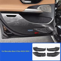 Car Gate Anti Plate Cover Door Kick Pad Guard Interior Trim Sticker Styling Accessories For Mercedes-Benz E Class W214 2024 +