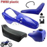 Motorcycle Bodywork Dirt Bike Plastic Fairing Body Kit Fuel Tank Front And Rear Fenders Seat For Yamaha PW80 PW PY 80
